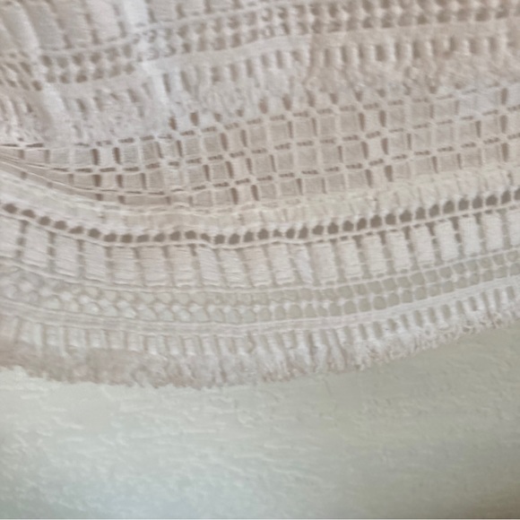 Banana Republic Top Womens Small White Tiered Layered Lace Fringe Office - Picture 6 of 10